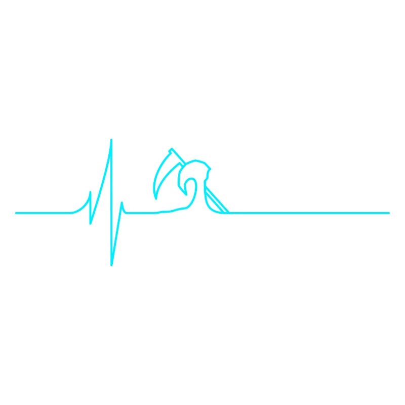Electrocardiogram - Death - Blue