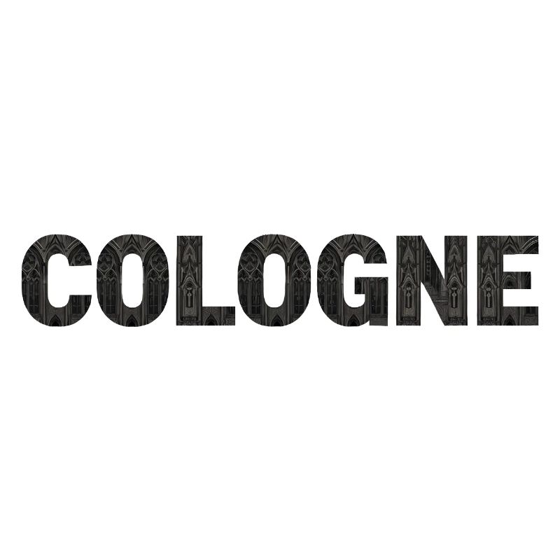 Cologne – Gothic architecture in typeface
