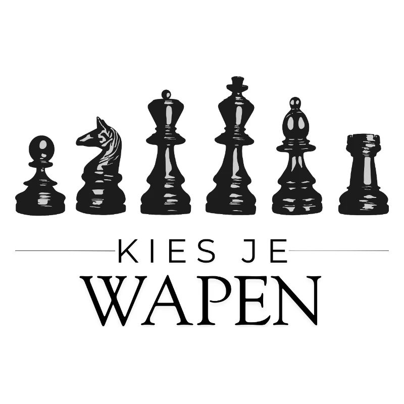 Chess pieces with text Choose your Weapon