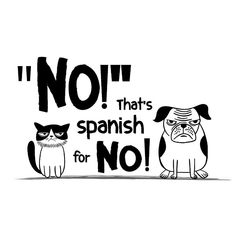 Non. Espagnol pour Non – Diction drôle d’animal