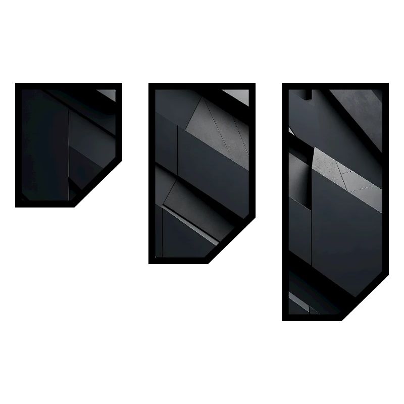 Geometric Dark Facade Pattern