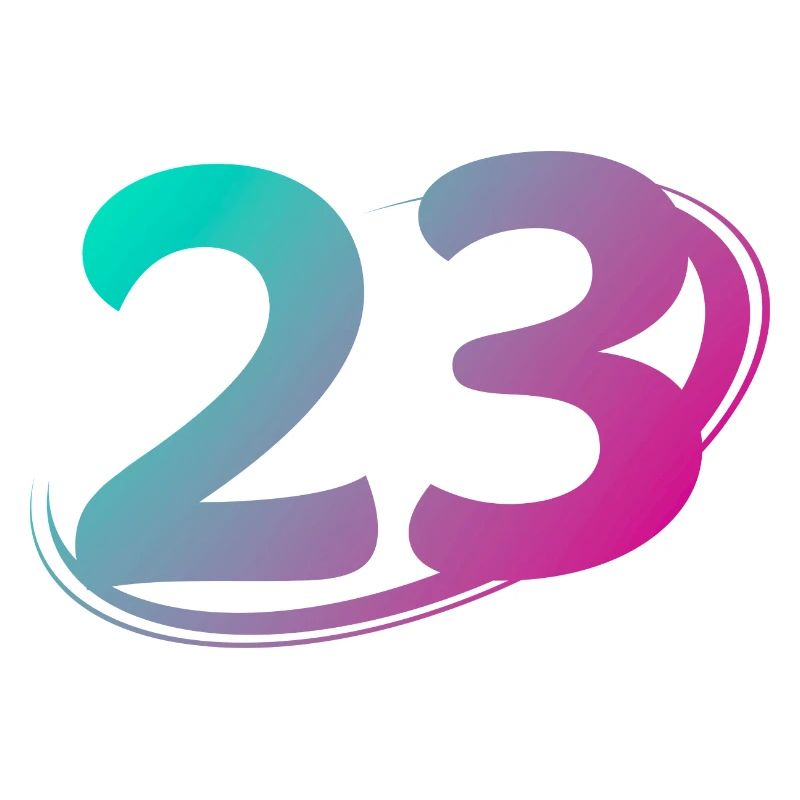 Numéro 23 multicolore