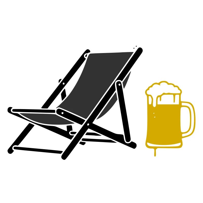 Strandstuhl Bier Farbig Vektor