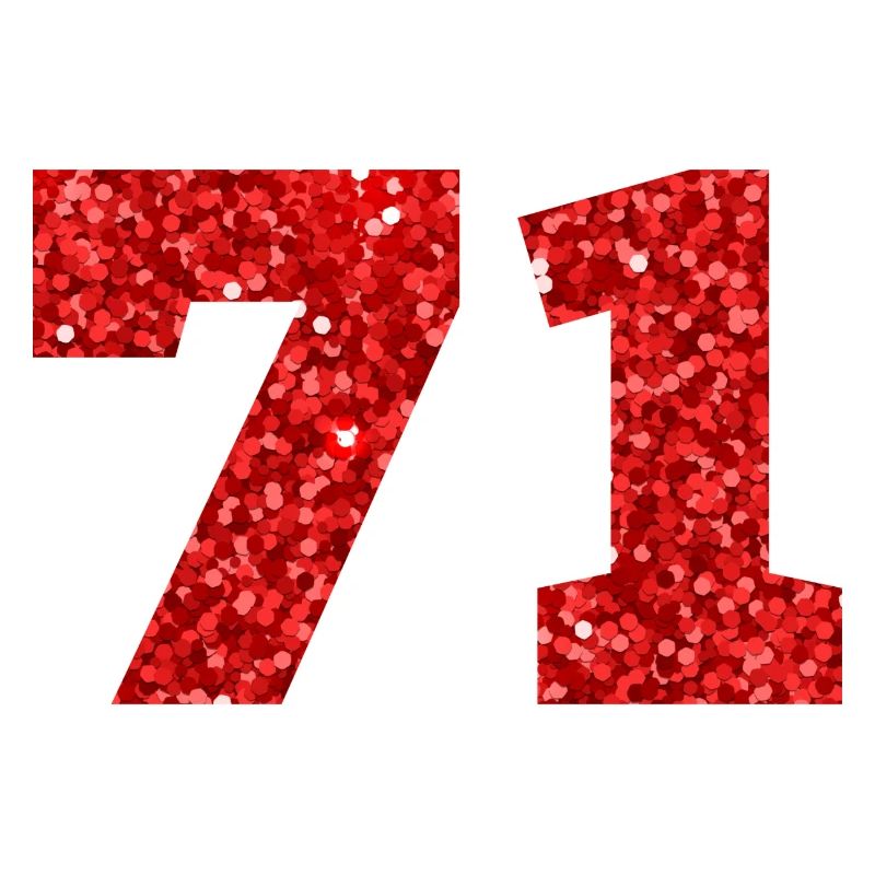 71 Red Glitter - 71 Birthday