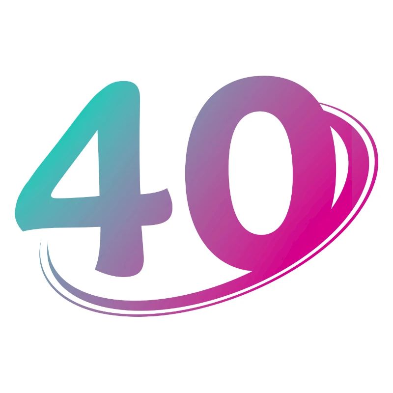 Numéro 40 multicolore