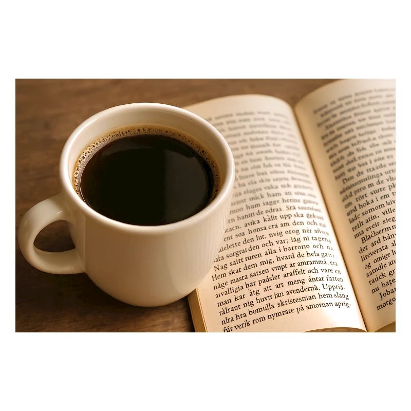 Book and coffee