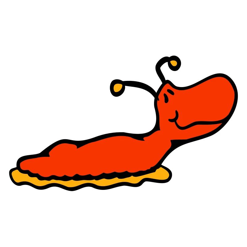 Slug snail without shell smiles