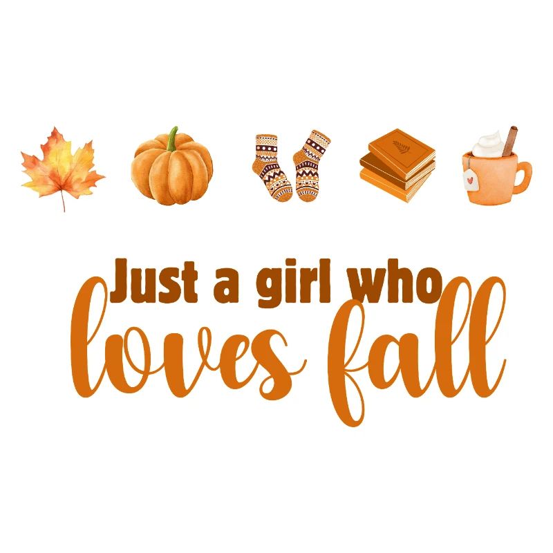 Herbstliebendes Mädchen Design, Fall Vibes