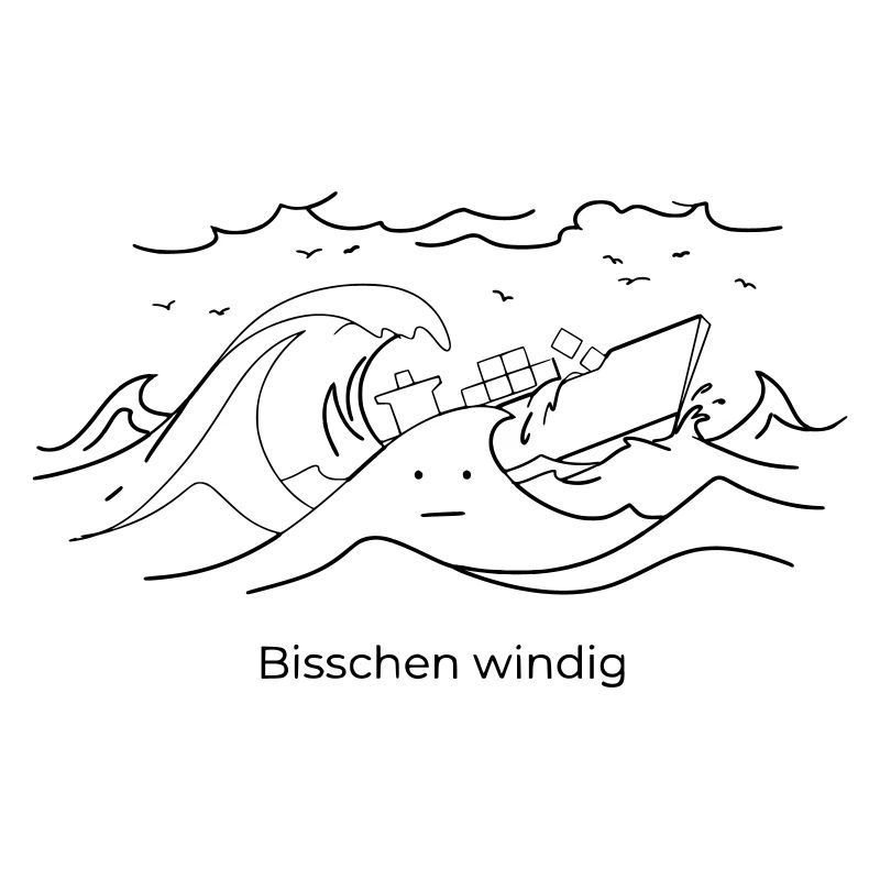 Bisschen Windig Seefahrt Sturm Moin Ozean See