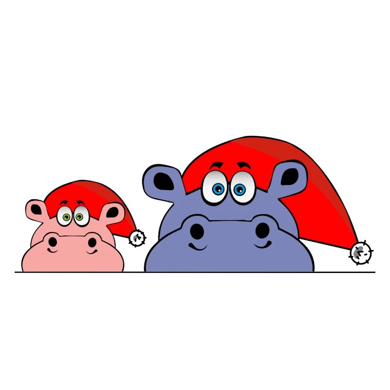 idée cadeau hippopotame de Noël de Noël