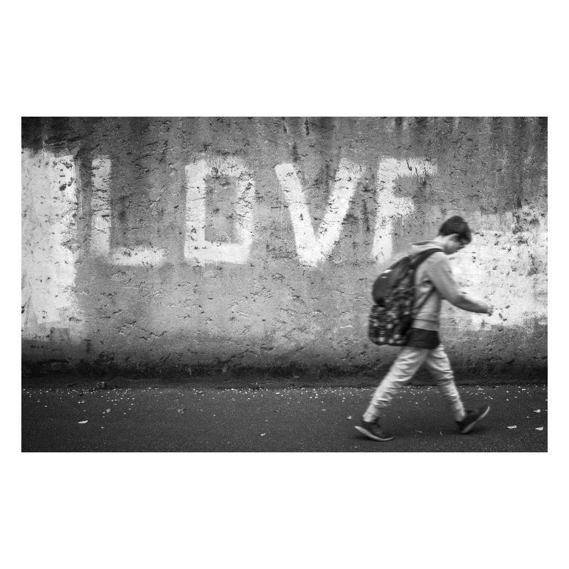 Schoolboy with backpack