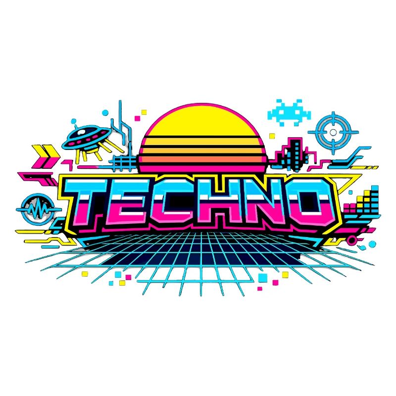 Neon Techno Horizon
