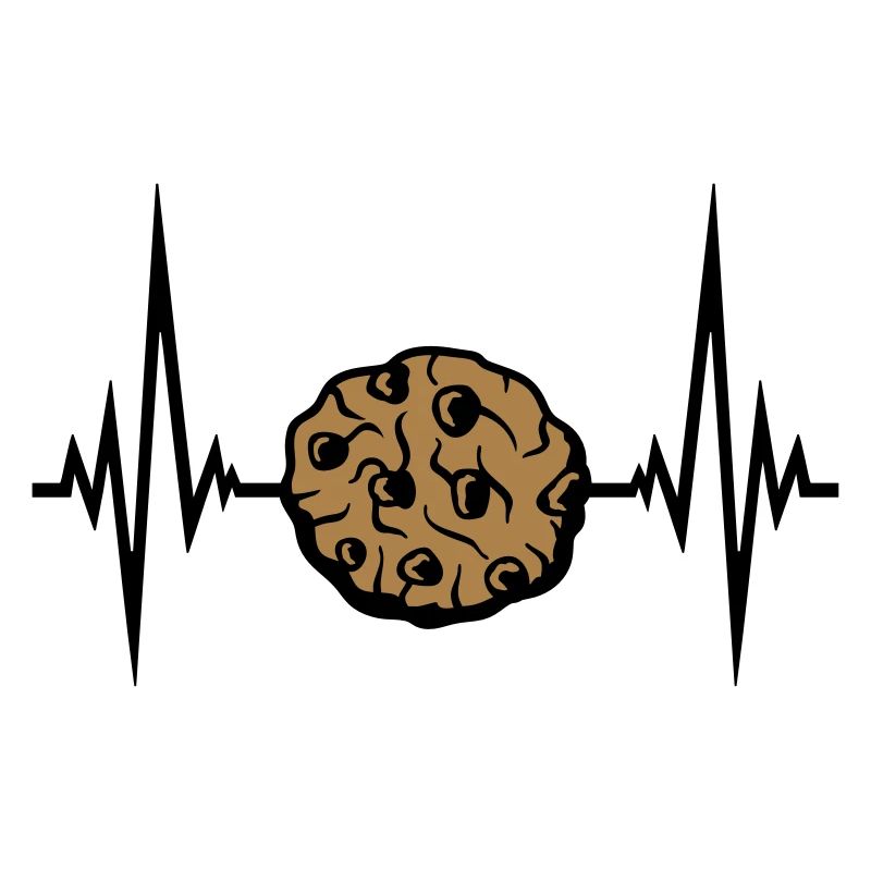 heart rate frequency pulse cookie biscuit chocolate delicious