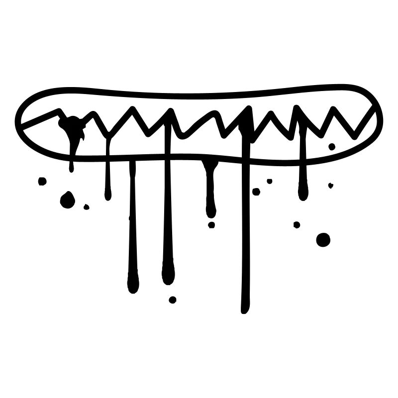 drool spit eat hunger face bite zaeh