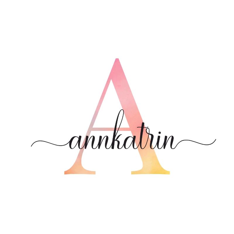 A | Monogramm | Name | Ann-Katrin |Watercolor