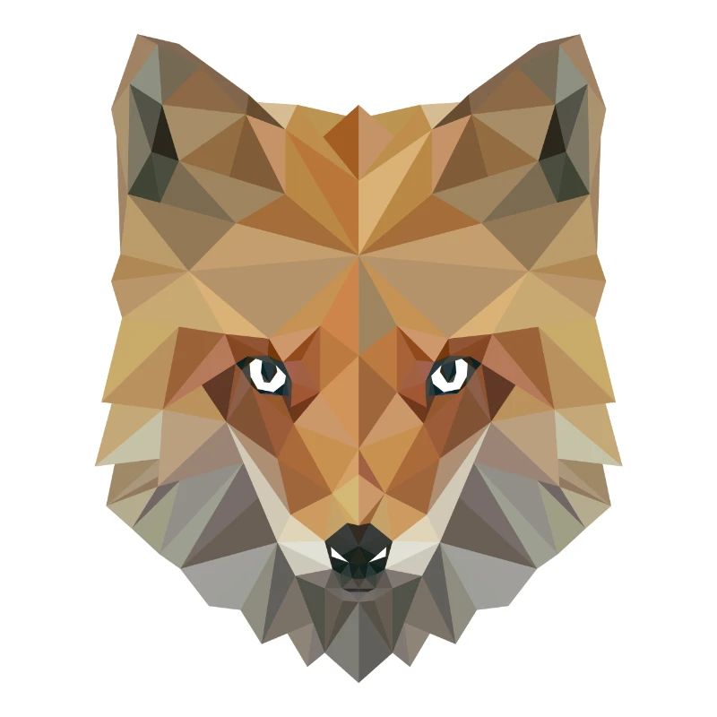 Fox polygon fox head artist art gift