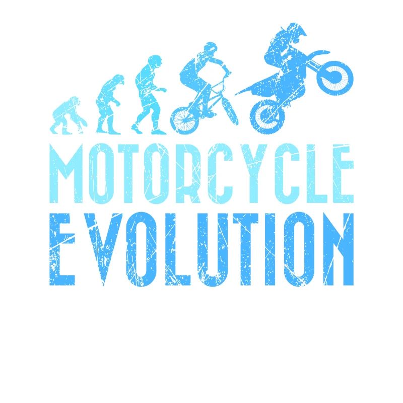 Motorradfahrer Evolution Mensch Entwicklung