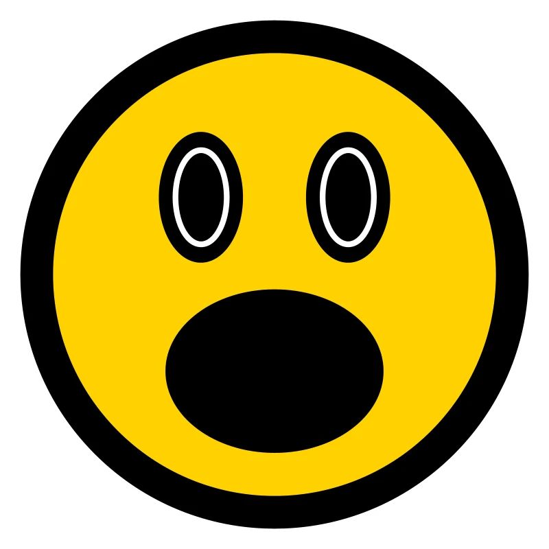 Émoticône perplexe, icône d'image, visage de bâton