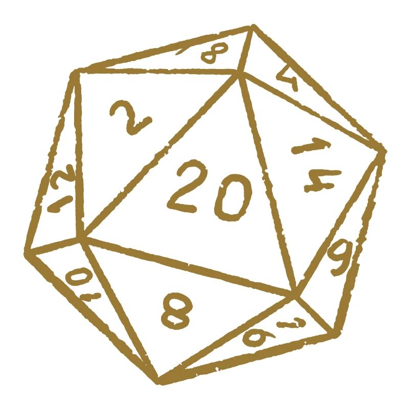 Cube de jeu W20 minimaliste