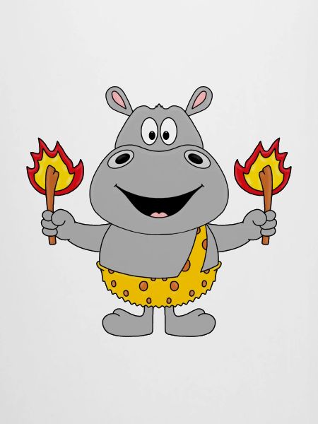 NILPFERD - FEUER - STEINZEIT - TIER - TIERISCH