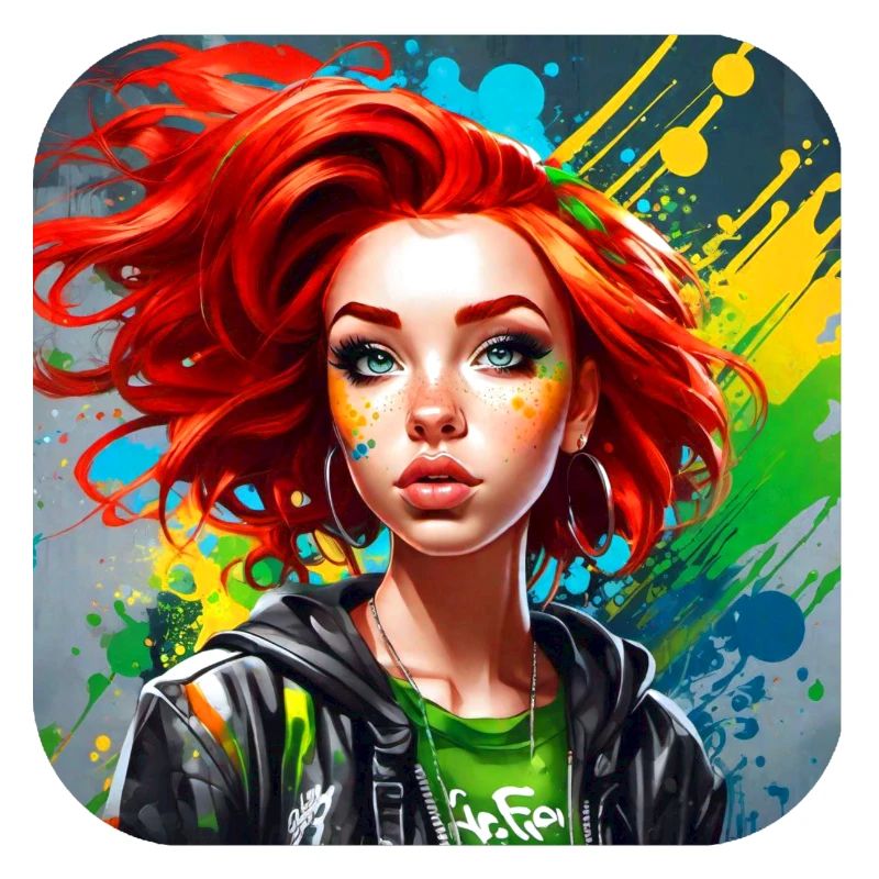 Cooles irisches rothaariges Mädchen