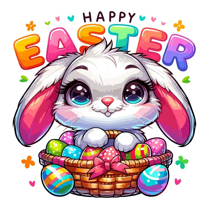 Happy Easter - Easter Bunny Illustration
