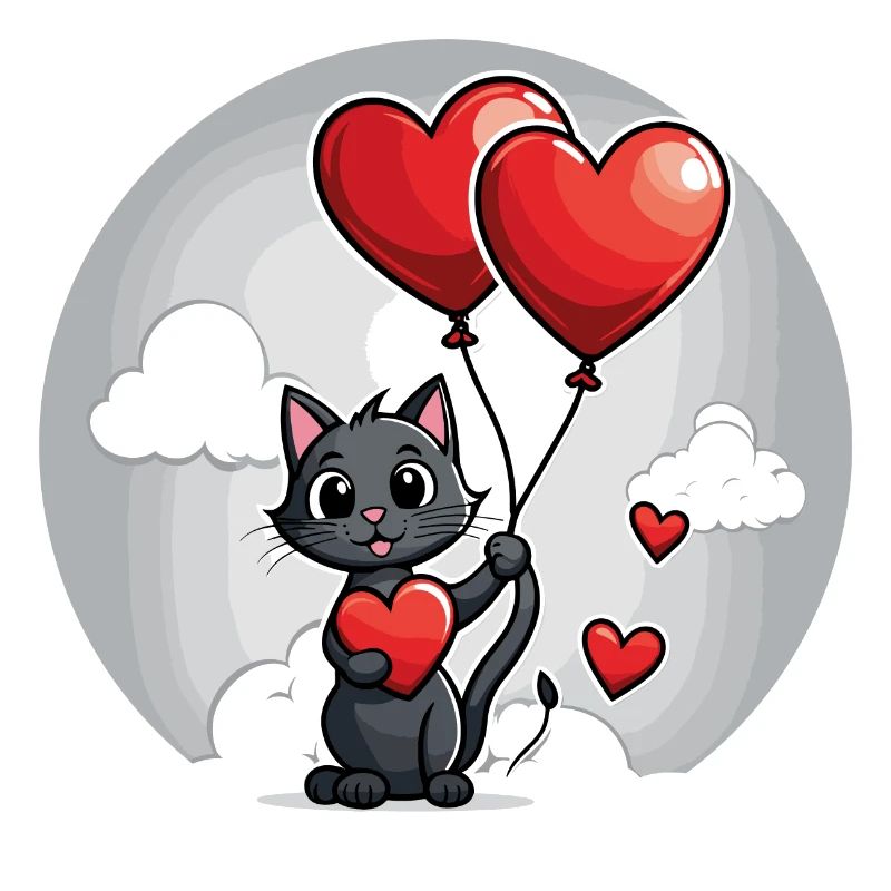 Coeur de chat - Saint-Valentin