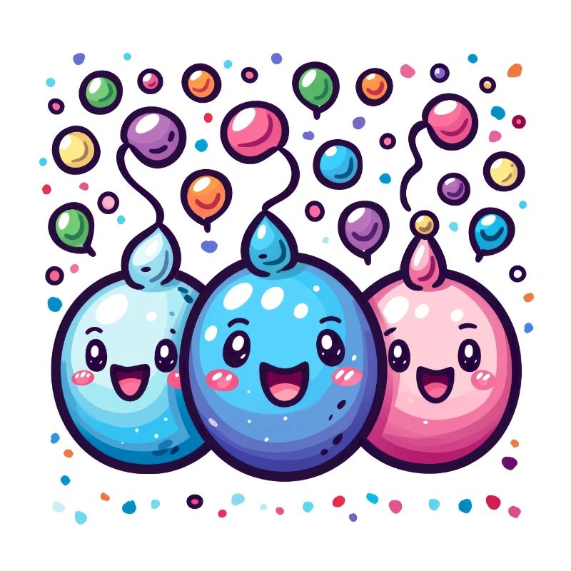 Carnival joy with confetti