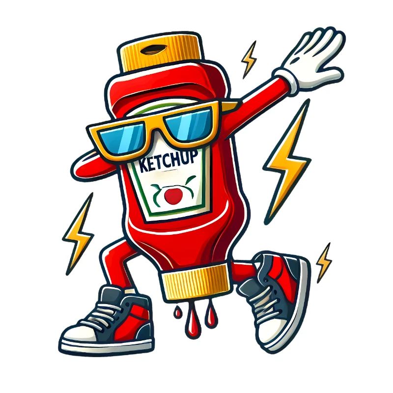 Ketchup Bottle Dab Design