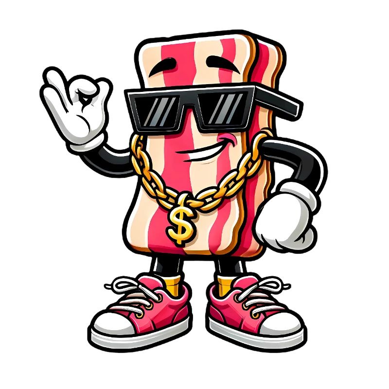 Cool Bacon with Sunglasses Sticker