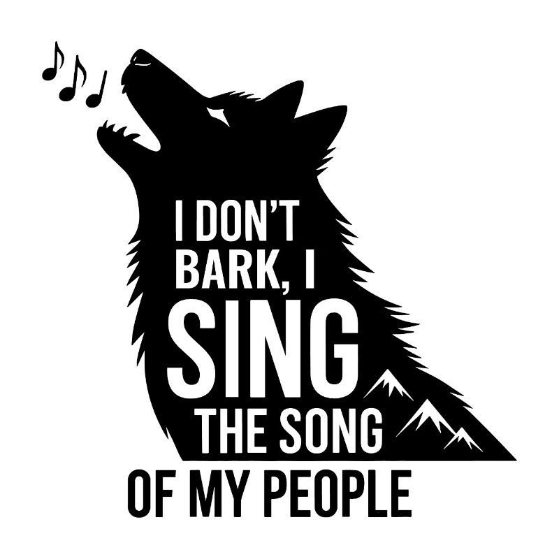 Je n'aboie pas, je chante la chanson de mon peuple Husky