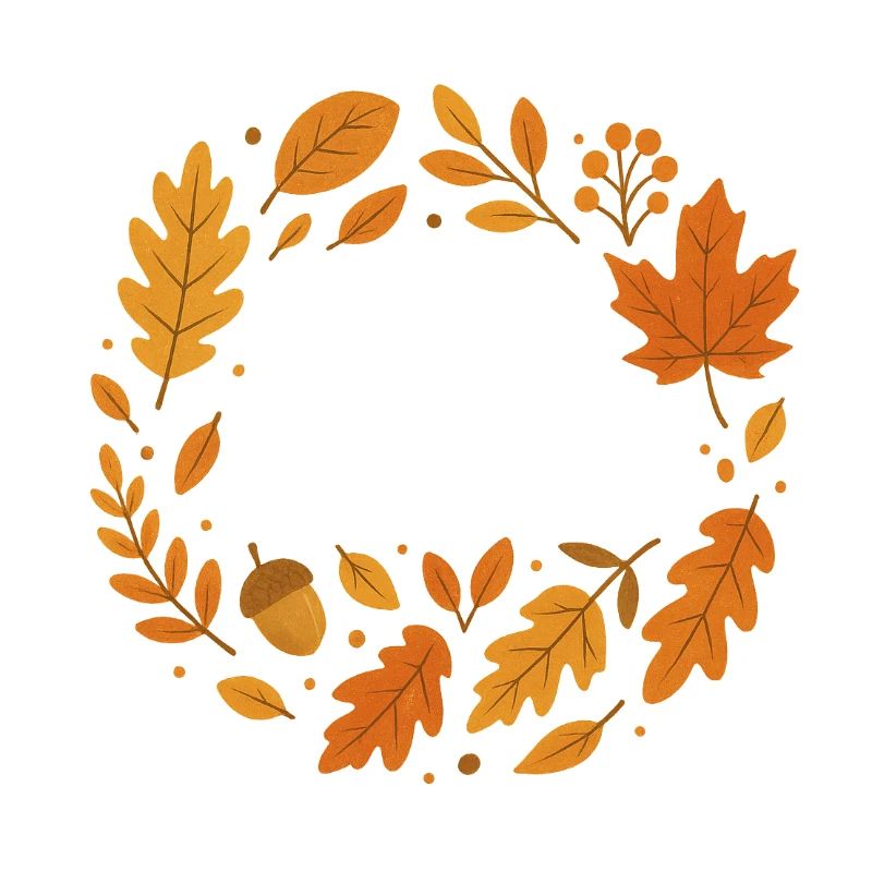 Conception de couronne de feuillage d’automne