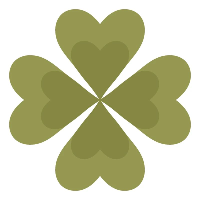 Vierblättriges Kleeblatt-Musterdesign