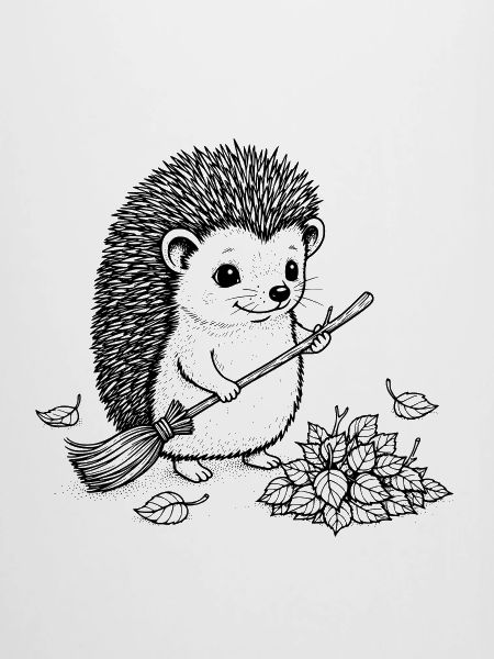 Lustige Igel Illustration
