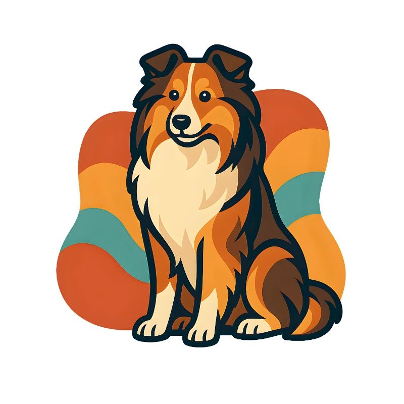 Lebhafter Shetland-Schäferhund Sunburst