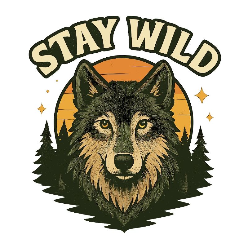 Bleib wild: Wolf im Abendwald