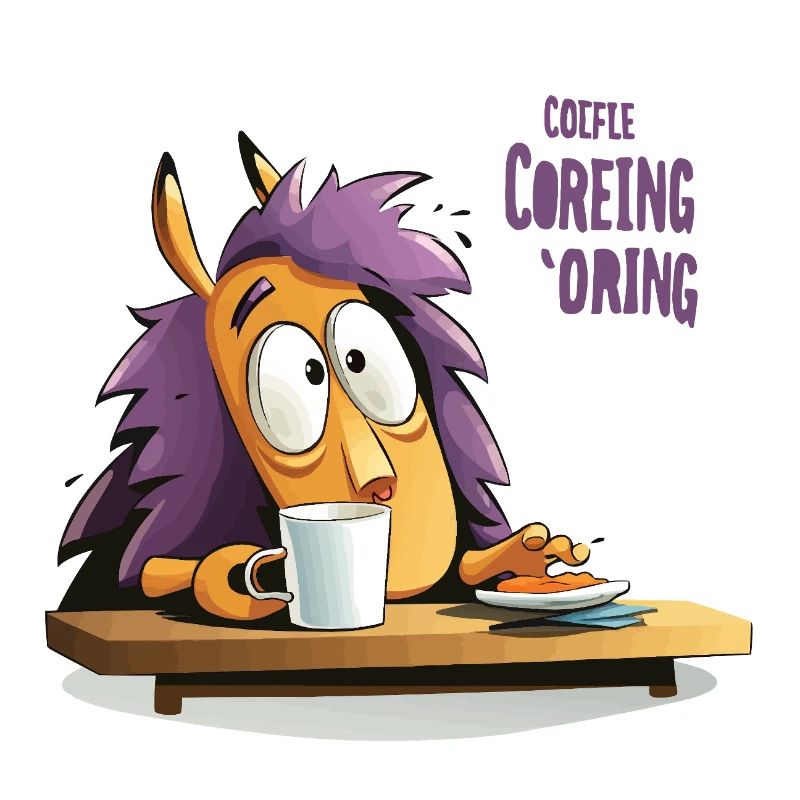 Hérisson au café le matin