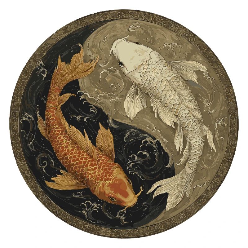 Koi Yin-Yang Medaillon