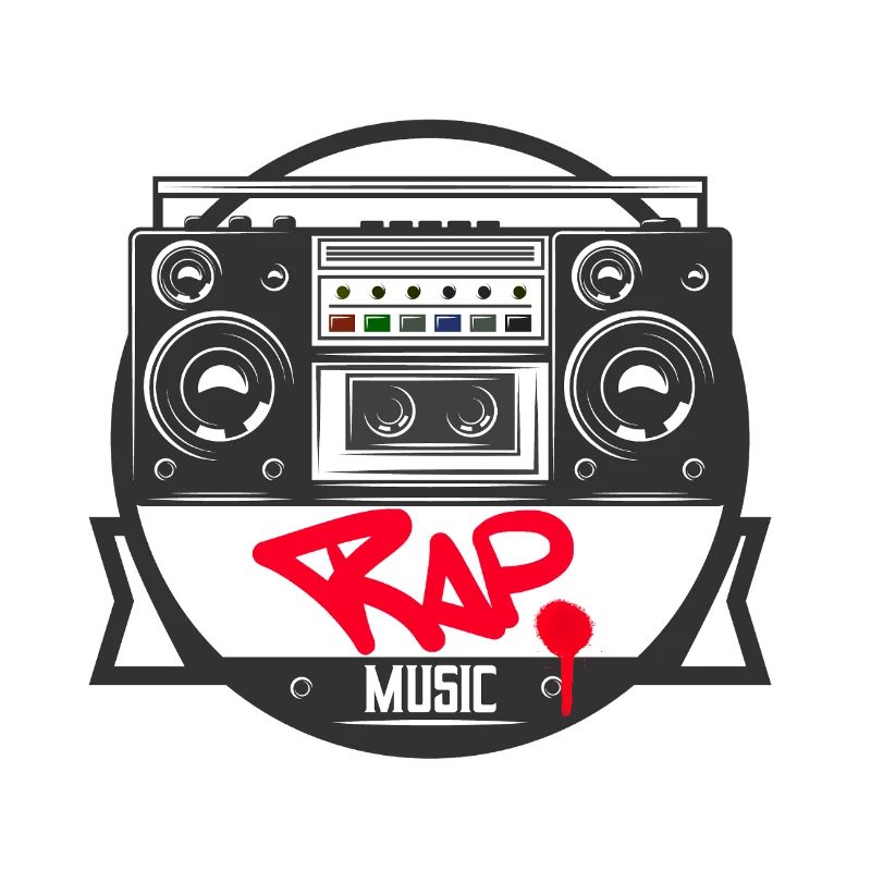 Jukebox Rap Logo Ghetto Blaster Graffiti