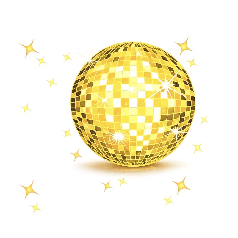 Étincelle de la boule disco dorée