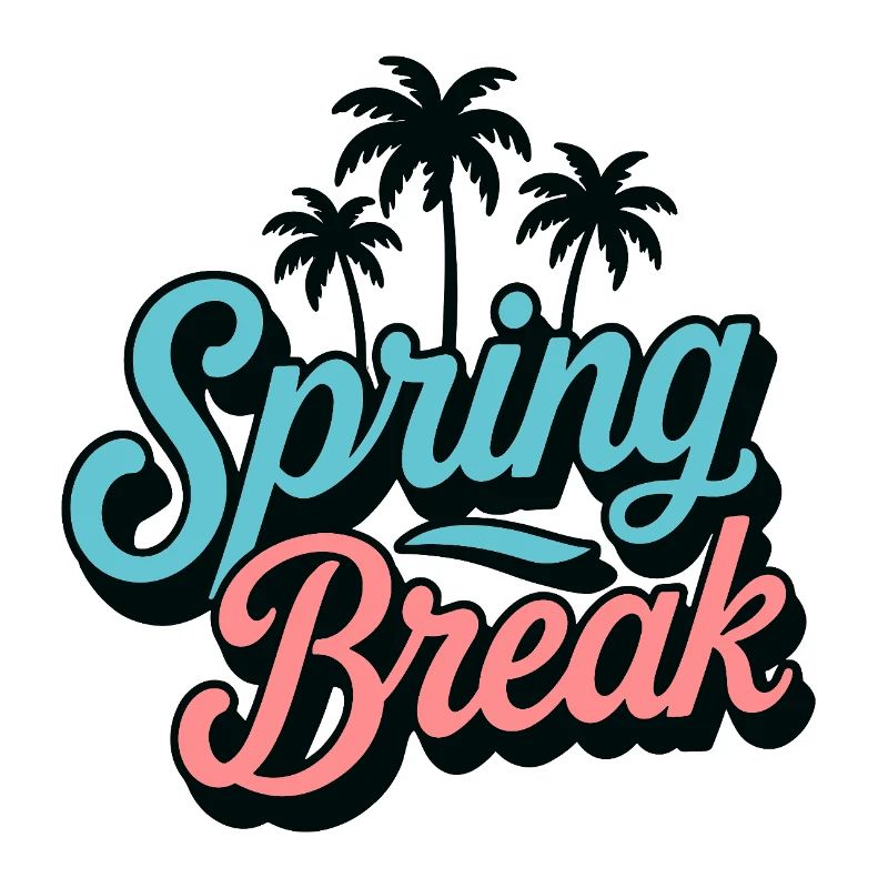 Spring Break Palmen Retro Urlaub Party