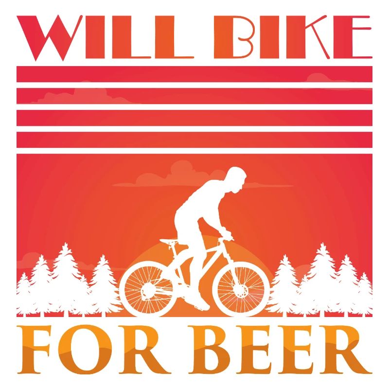 Fahradfahrer Bier Spruch Radtour Biertrinker