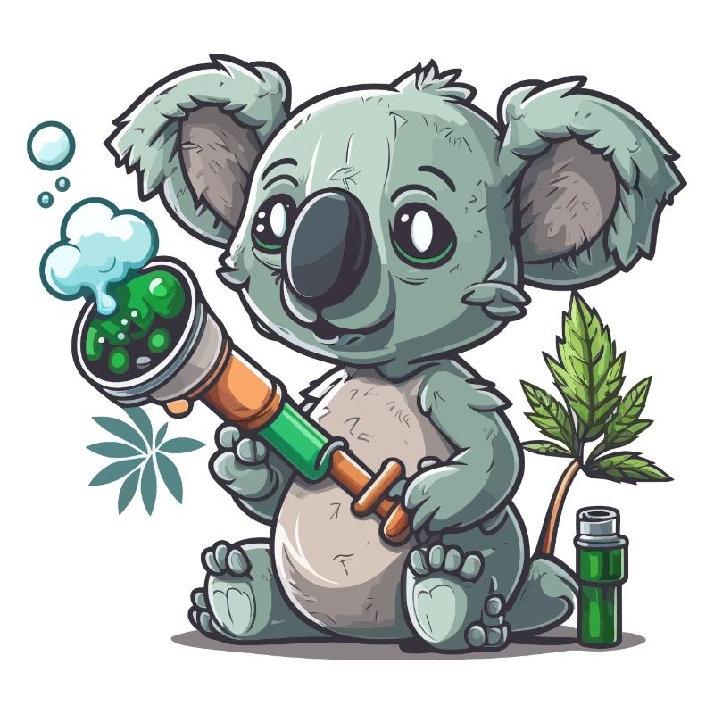 Bong-blasender Koala