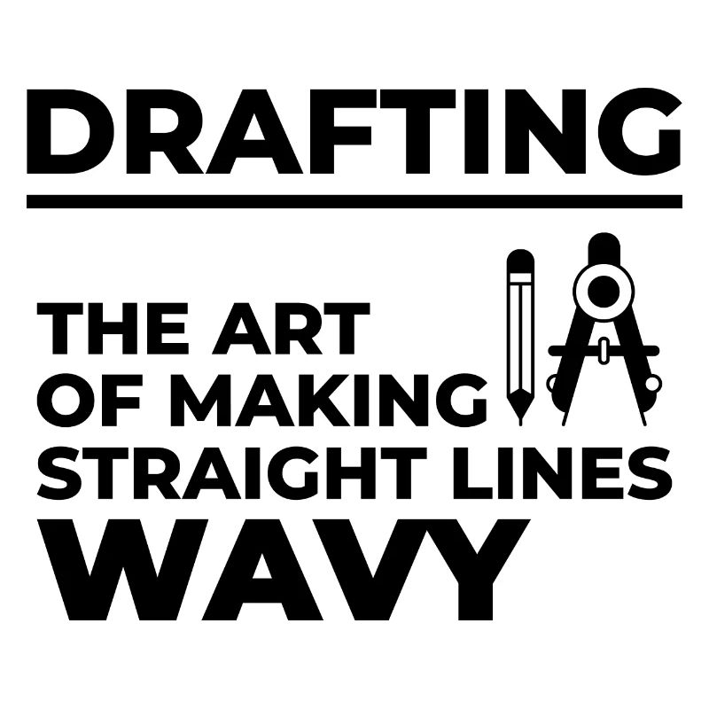 Architect Drafting Wavy Lines Construction Funny