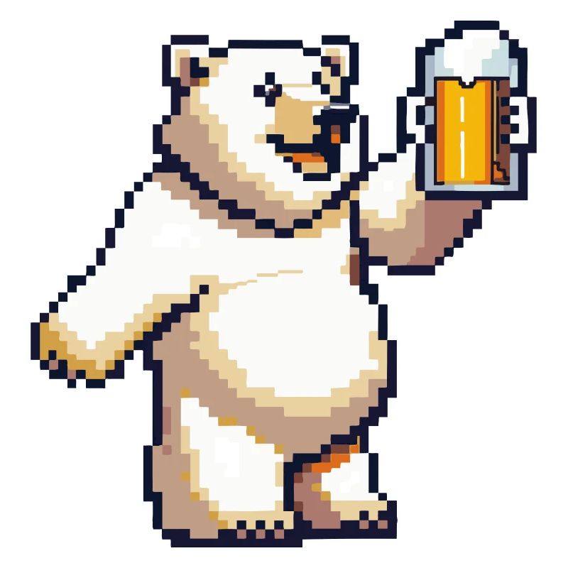 Polar Bear Beer Pixel