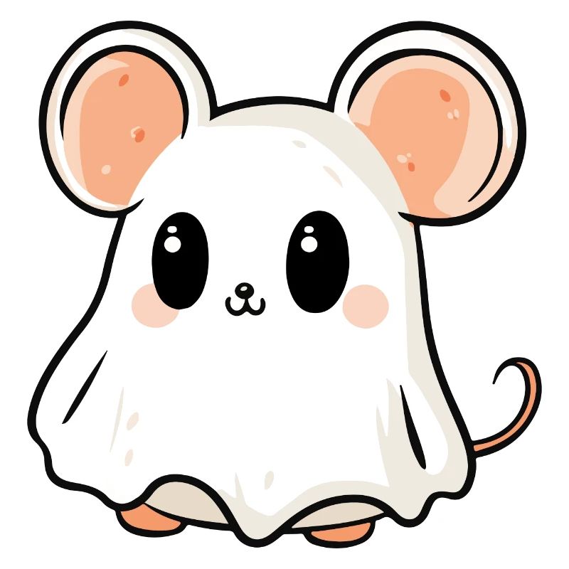 Mouse Halloween Funny Ghost