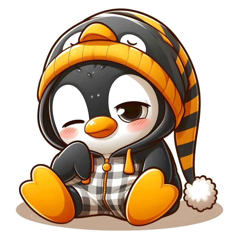 Müder Pinguin