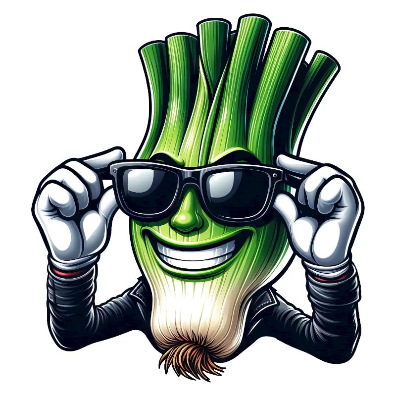 Cool oignon de printemps style bande dessinée