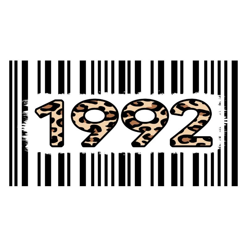 1992 anniversaire 30 ans code-barres léopard
