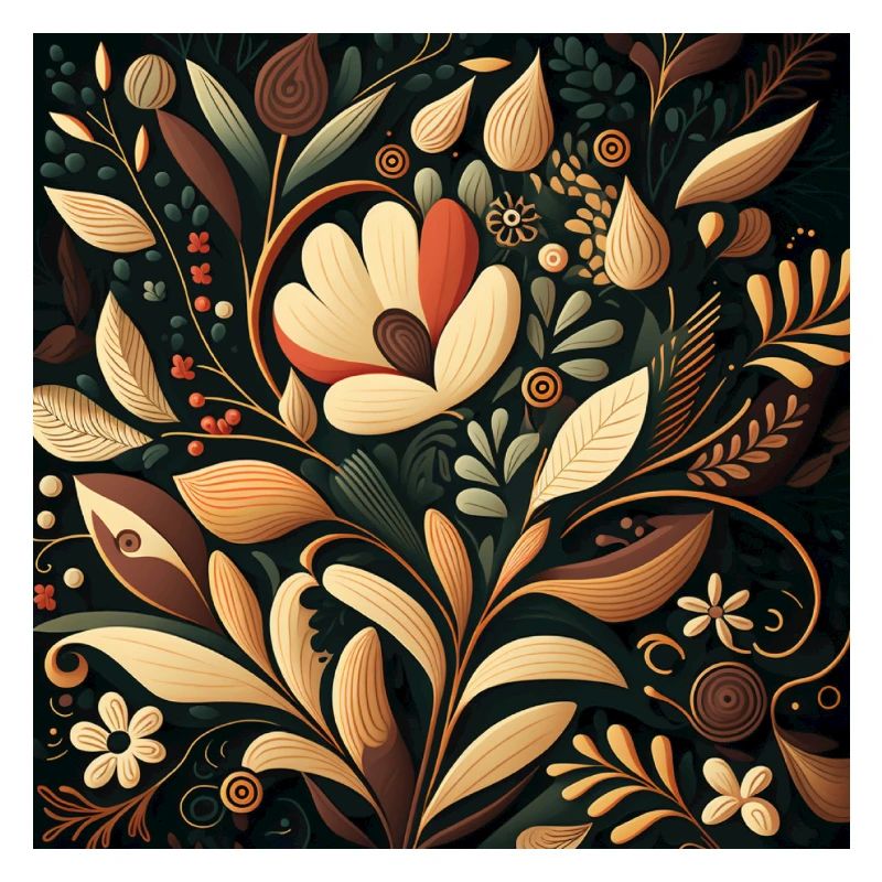 Botanicals Autumnal Flower Pattern